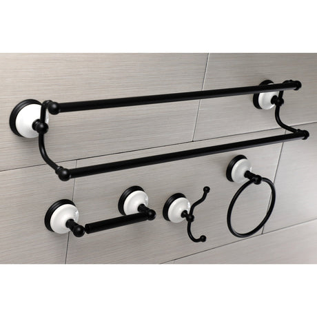 Victorian BAK1113478MB 4-Piece Bathroom Hardware Set, Matte Black