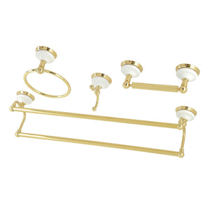 Victorian BAK1113478PB 4-Piece Bathroom Hardware Set, Polished Brass