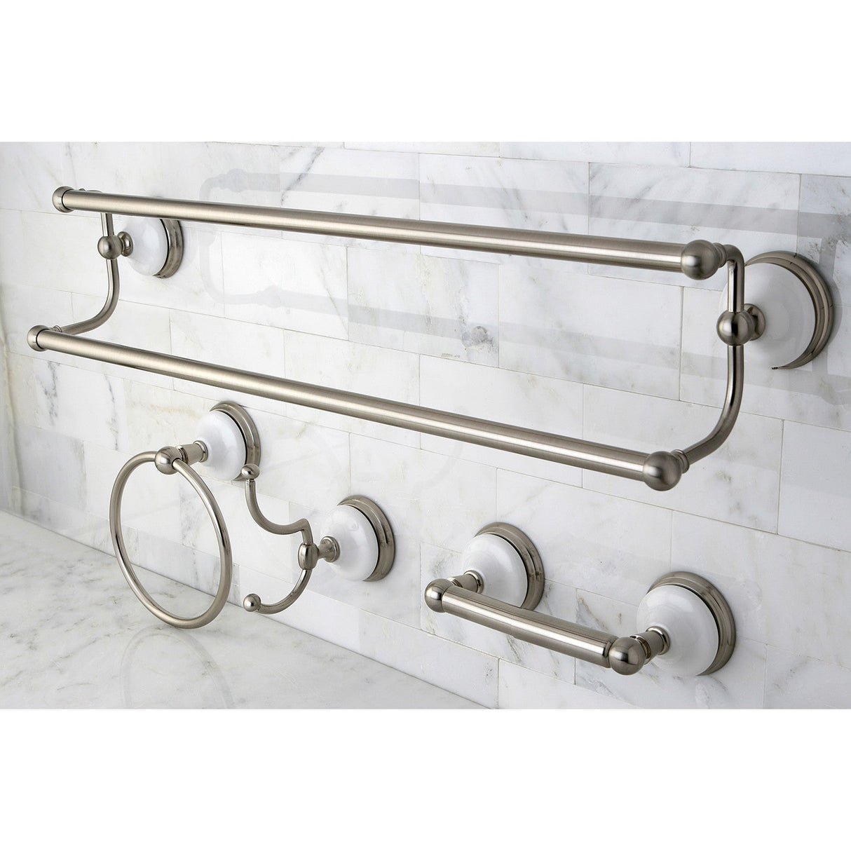 Victorian BAK1113478SN 4-Piece Bathroom Hardware Set, Brushed Nickel