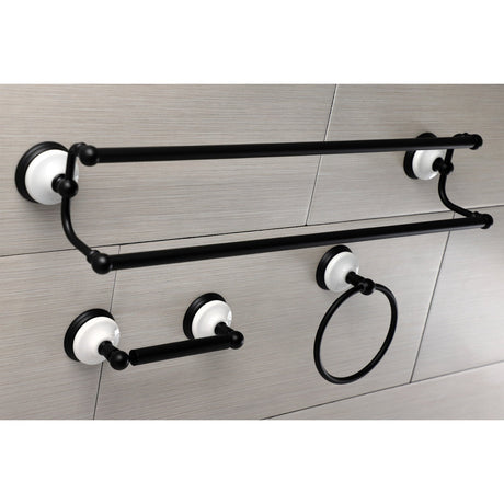 Victorian BAK111348MB 3-Piece Bathroom Hardware Set, Matte Black