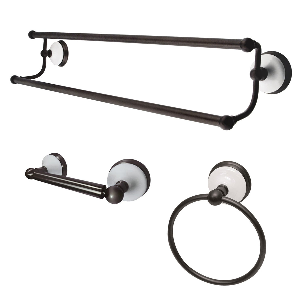 Victorian BAK111348ORB 3-Piece Bathroom Hardware Set, Oil Rubbed Bronze