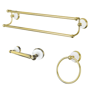 Victorian BAK111348PB 3-Piece Bathroom Hardware Set, Polished Brass