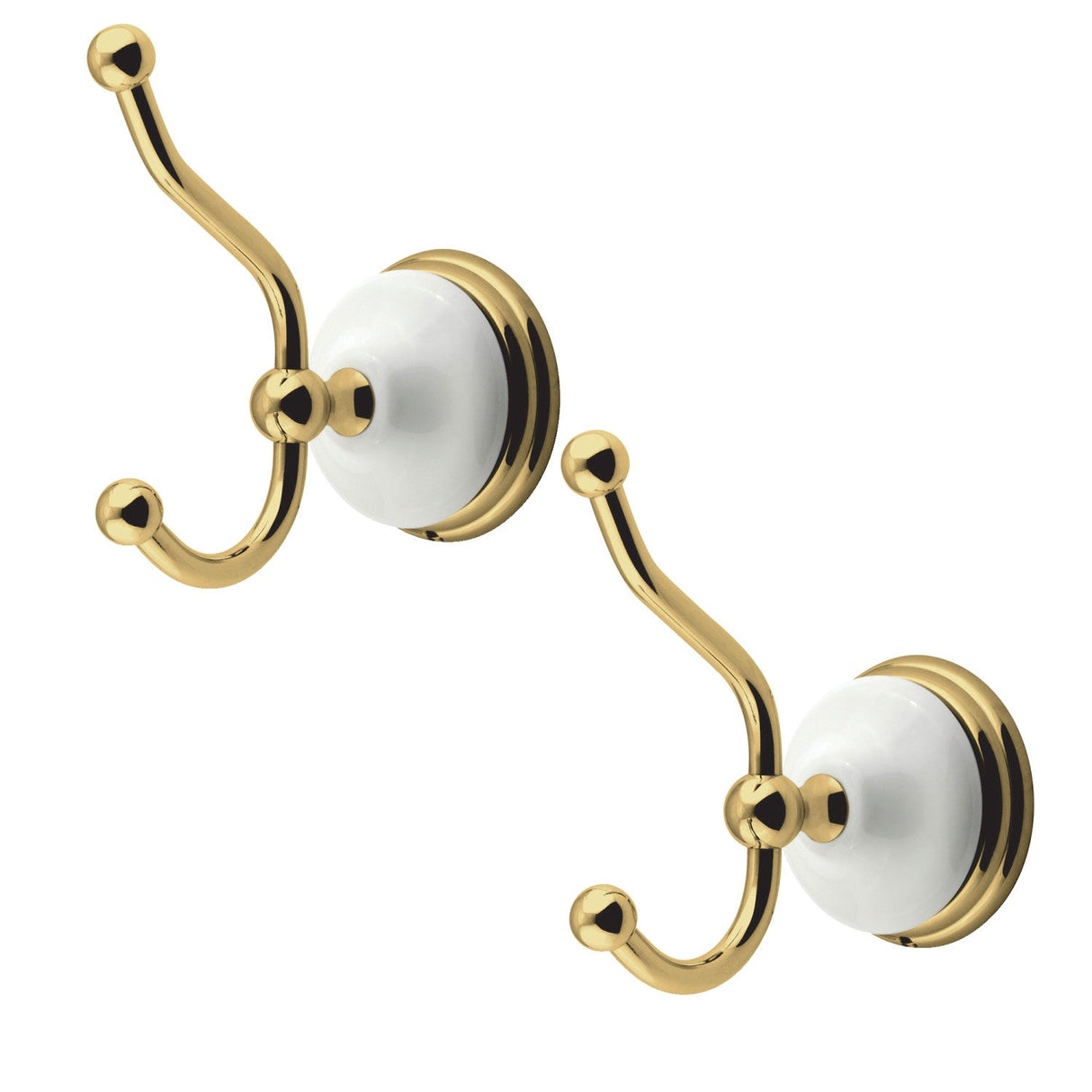 Victorian BAK1117PB Robe Hook, Polished Brass