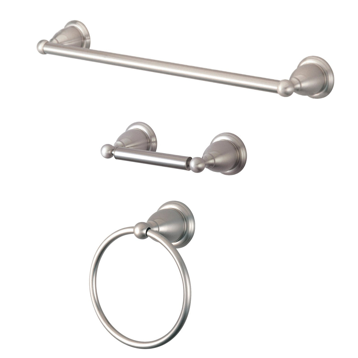 Heritage BAK175148SN 3-Piece Bathroom Hardware Set, Brushed Nickel