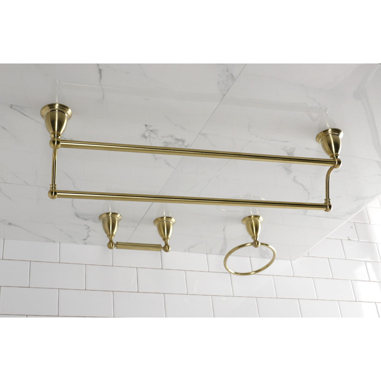 Heritage BAK175348BB 3-Piece Bathroom Hardware Set, Brushed Brass