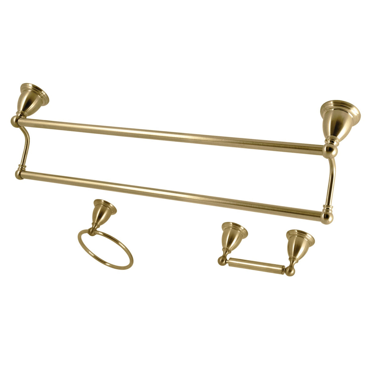 Heritage BAK175348BB 3-Piece Bathroom Hardware Set, Brushed Brass