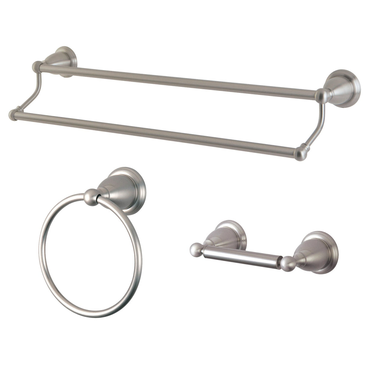 Heritage BAK175348SN 3-Piece Bathroom Hardware Set, Brushed Nickel