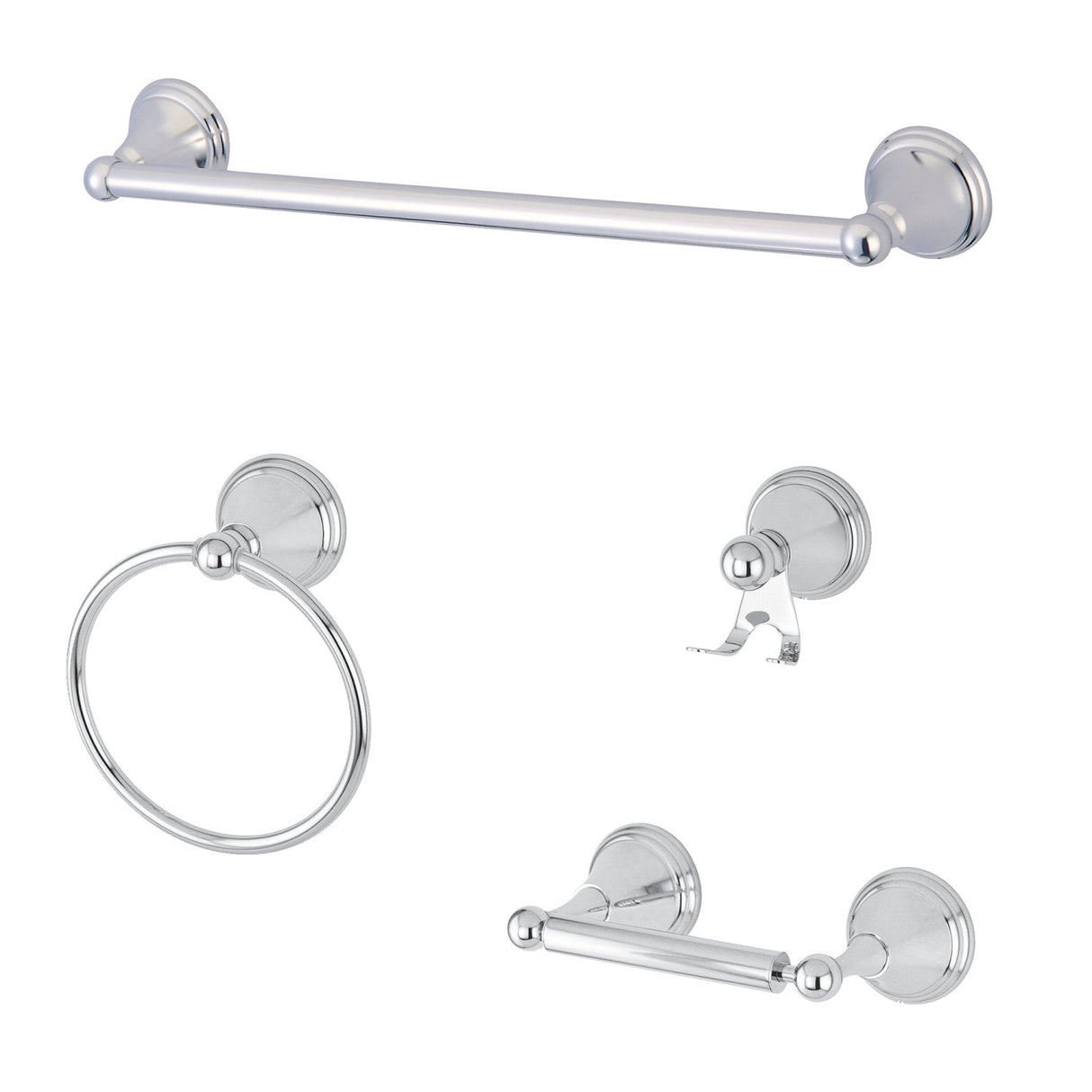 Governor BAK2971478C 4-Piece Bathroom Hardware Set, Polished Chrome