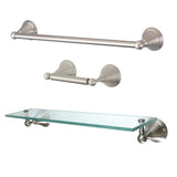 Governor BAK297289SN 3-Piece Bathroom Hardware Set, Brushed Nickel