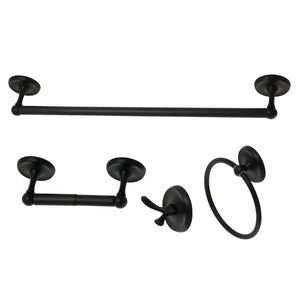 Victorian BAK312478MB 4-Piece Bathroom Hardware Set, Matte Black