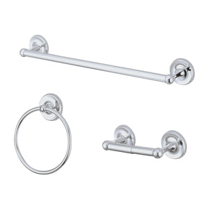 Victorian BAK31248C 3-Piece Bathroom Hardware Set, Polished Chrome