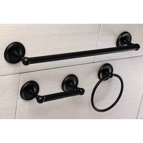 Victorian BAK31248MB 3-Piece Bathroom Hardware Set, Matte Black