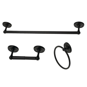 Victorian BAK31248MB 3-Piece Bathroom Hardware Set, Matte Black