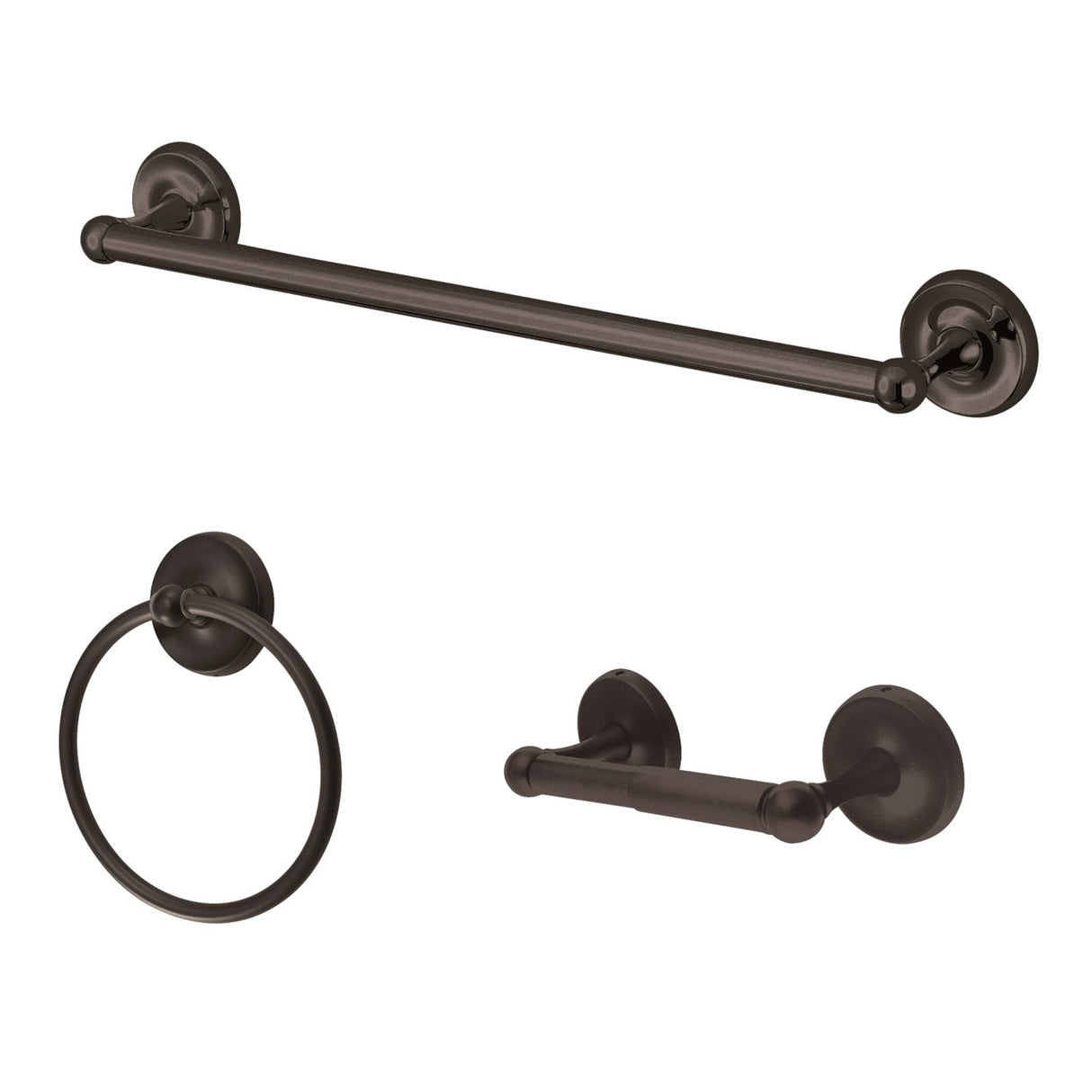 Victorian BAK31248ORB 3-Piece Bathroom Hardware Set, Oil Rubbed Bronze