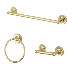 Victorian BAK31248PB 3-Piece Bathroom Hardware Set, Polished Brass