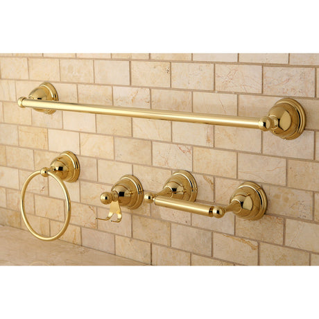 Restoration BAK3961478PB 4-Piece Bathroom Hardware Set, Polished Brass