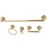 Restoration BAK3961478PB 4-Piece Bathroom Hardware Set, Polished Brass