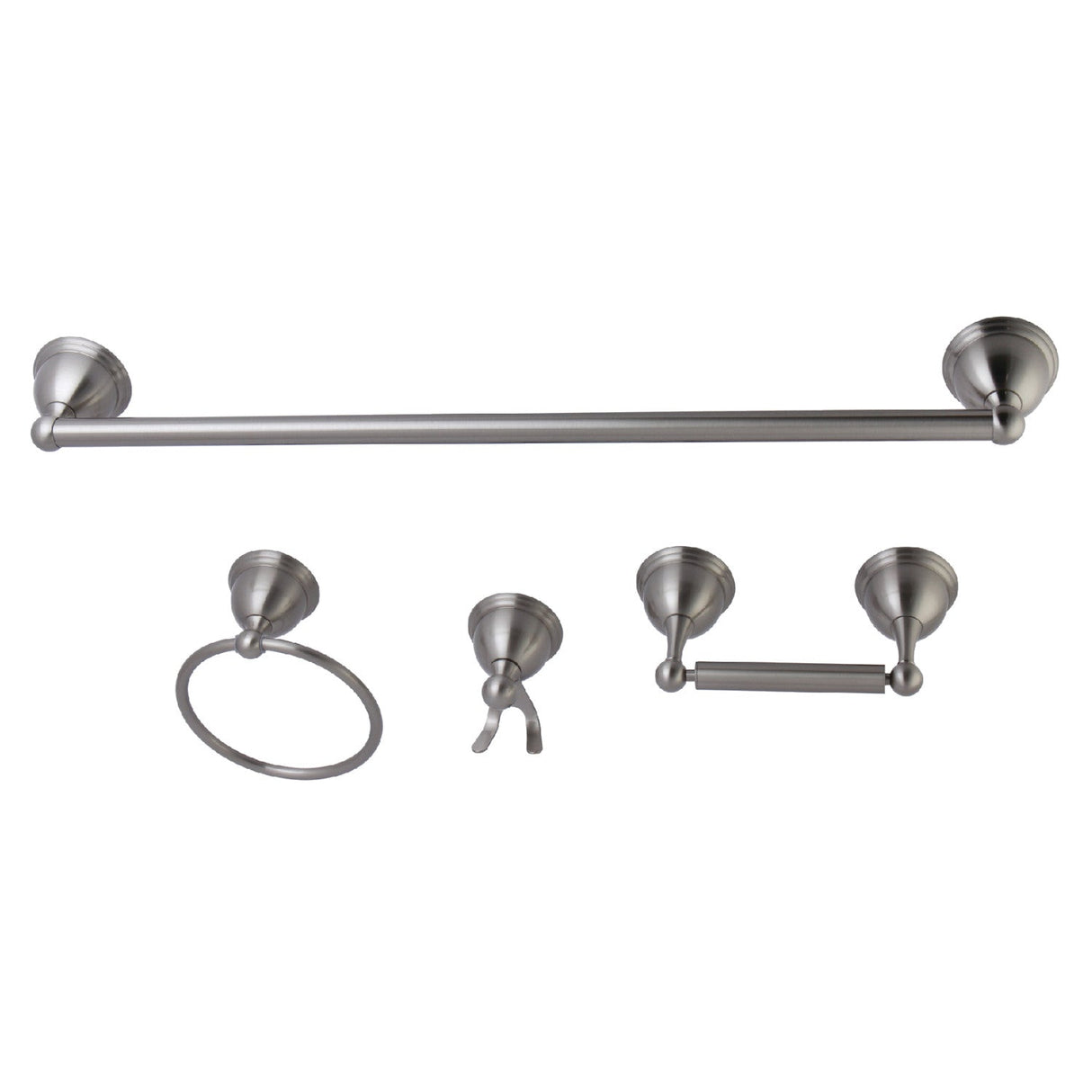 Restoration BAK3961478SN 4-Piece Bathroom Hardware Set, Brushed Nickel