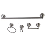 Restoration BAK3961478SN 4-Piece Bathroom Hardware Set, Brushed Nickel
