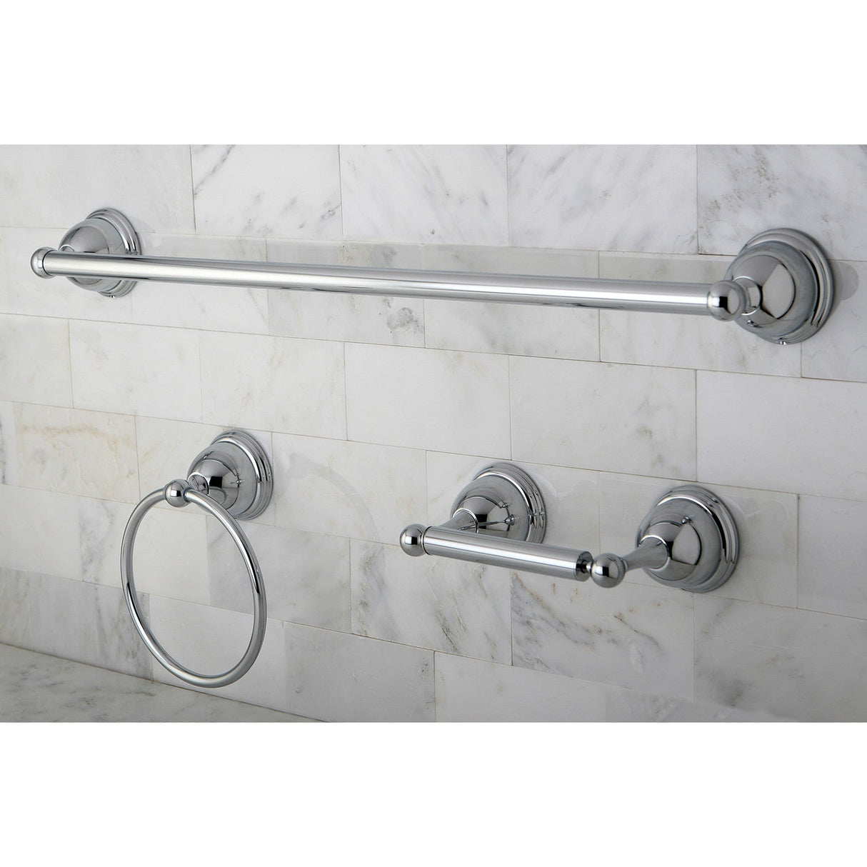 Restoration BAK396148C 3-Piece Bathroom Hardware Set, Polished Chrome
