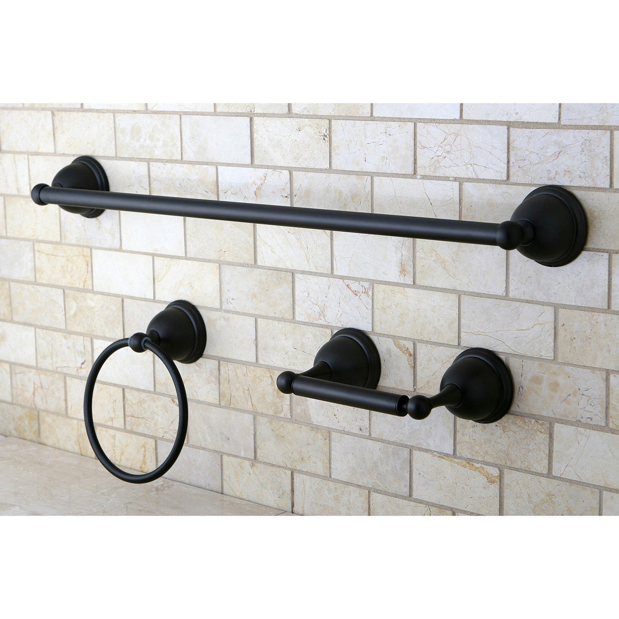 Restoration BAK396148ORB 3-Piece Bathroom Hardware Set, Oil Rubbed Bronze