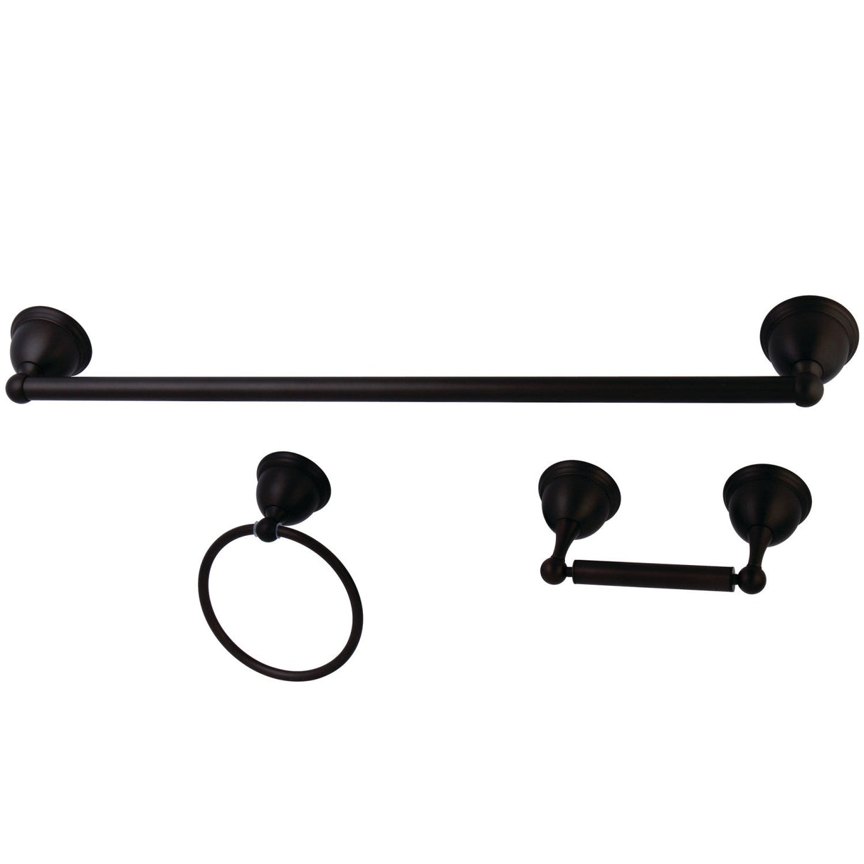 Restoration BAK396148ORB 3-Piece Bathroom Hardware Set, Oil Rubbed Bronze