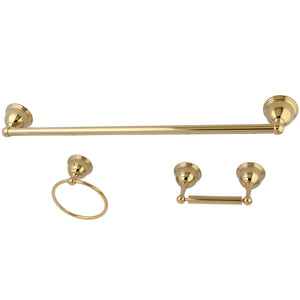 Restoration BAK396148PB 3-Piece Bathroom Hardware Set, Polished Brass