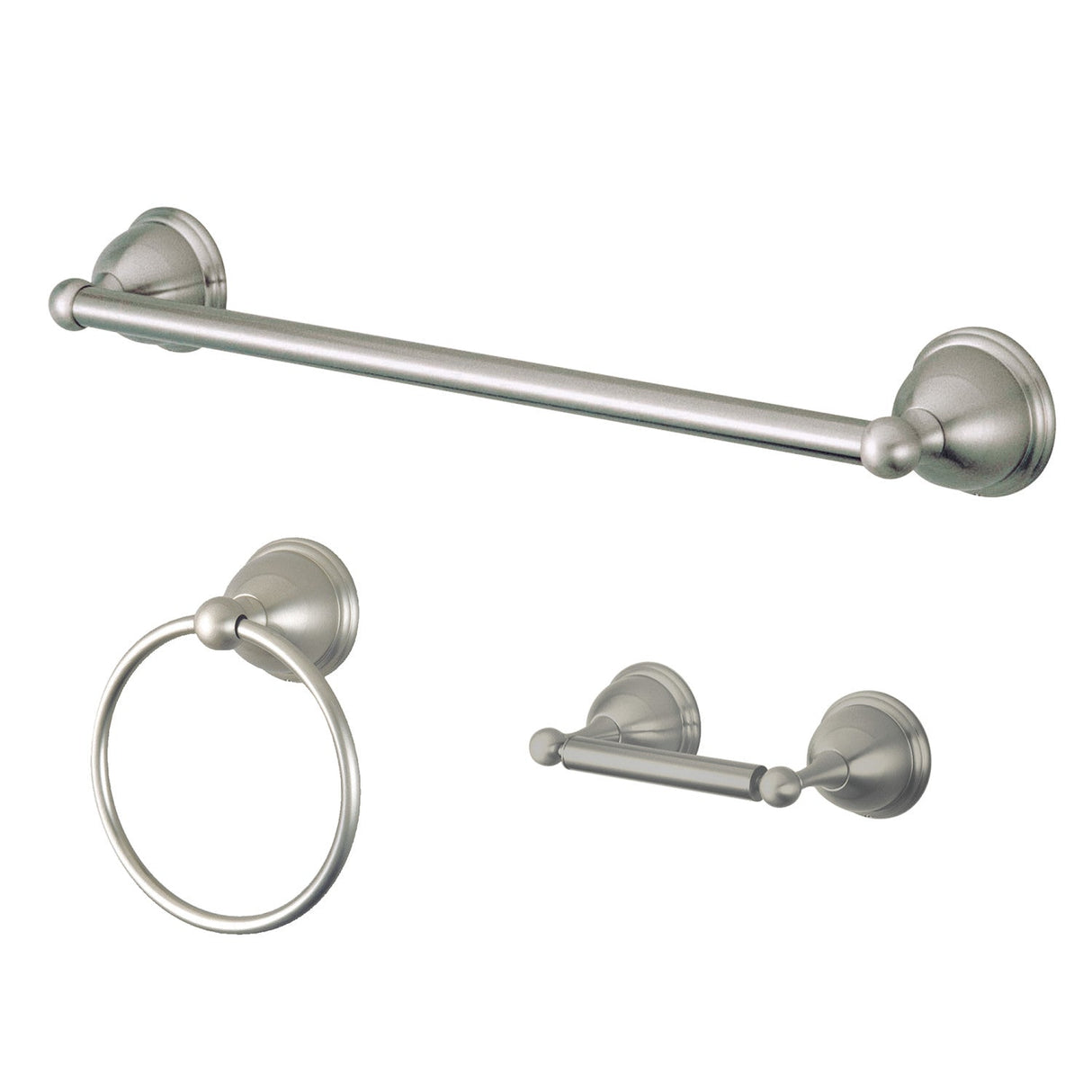 Restoration BAK396248SN 3-Piece Bathroom Hardware Set, Brushed Nickel
