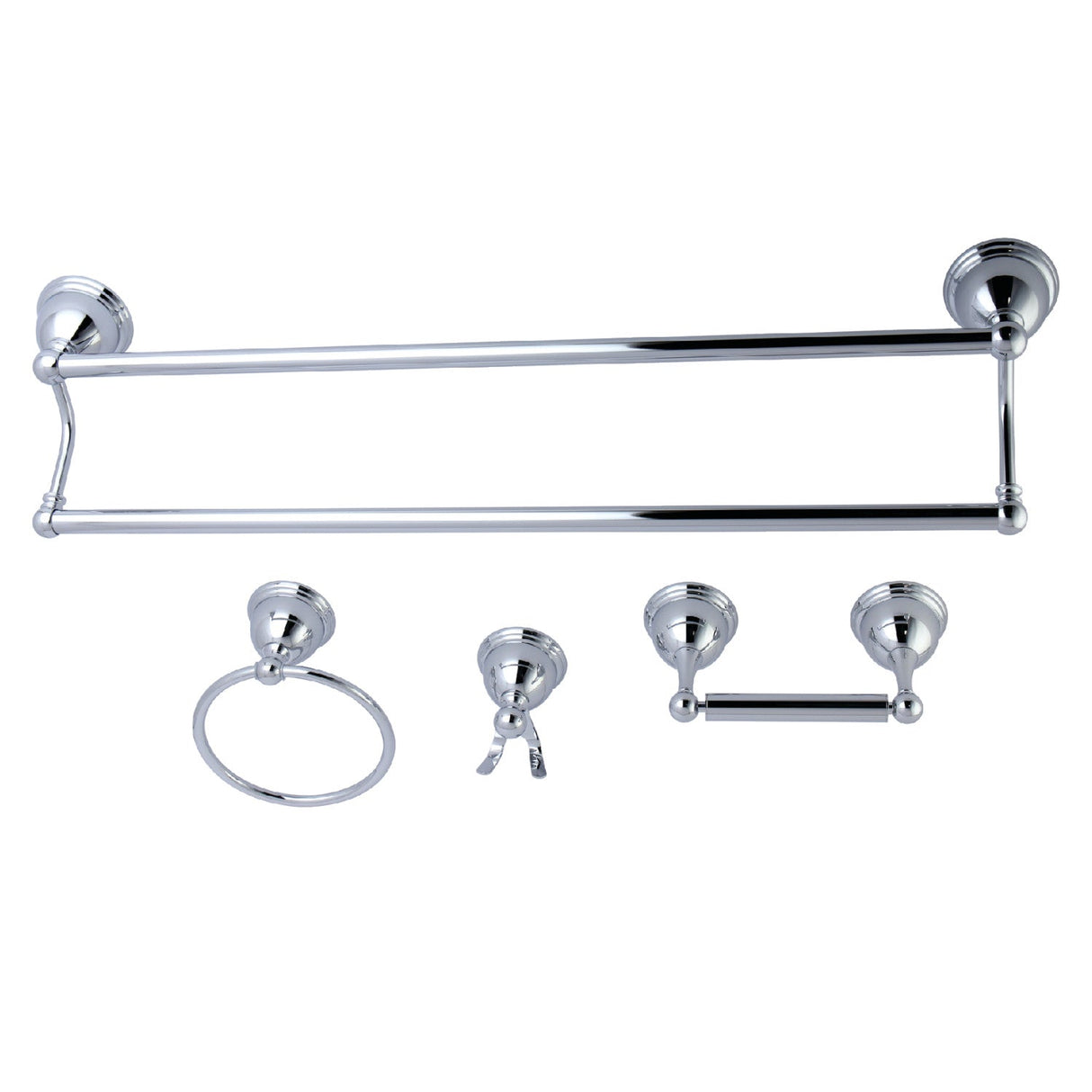 Restoration BAK3963478C 4-Piece Bathroom Hardware Set, Polished Chrome