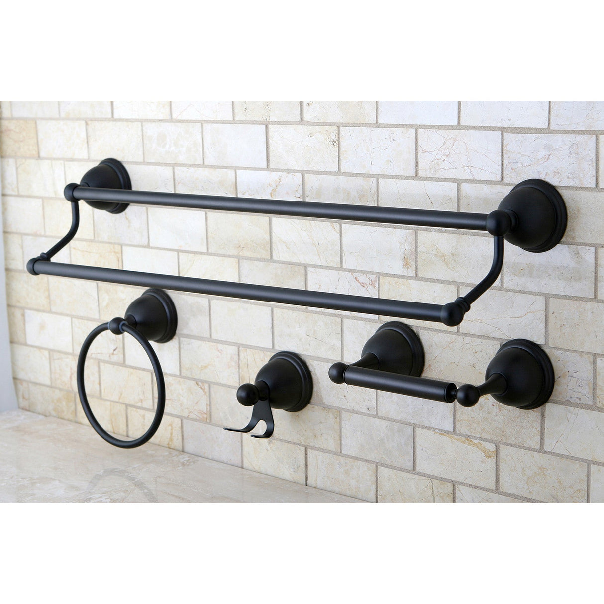 Restoration BAK3963478ORB 4-Piece Bathroom Hardware Set, Oil Rubbed Bronze