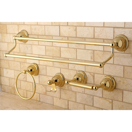 Restoration BAK3963478PB 4-Piece Bathroom Hardware Set, Polished Brass