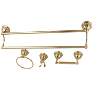 Restoration BAK3963478PB 4-Piece Bathroom Hardware Set, Polished Brass