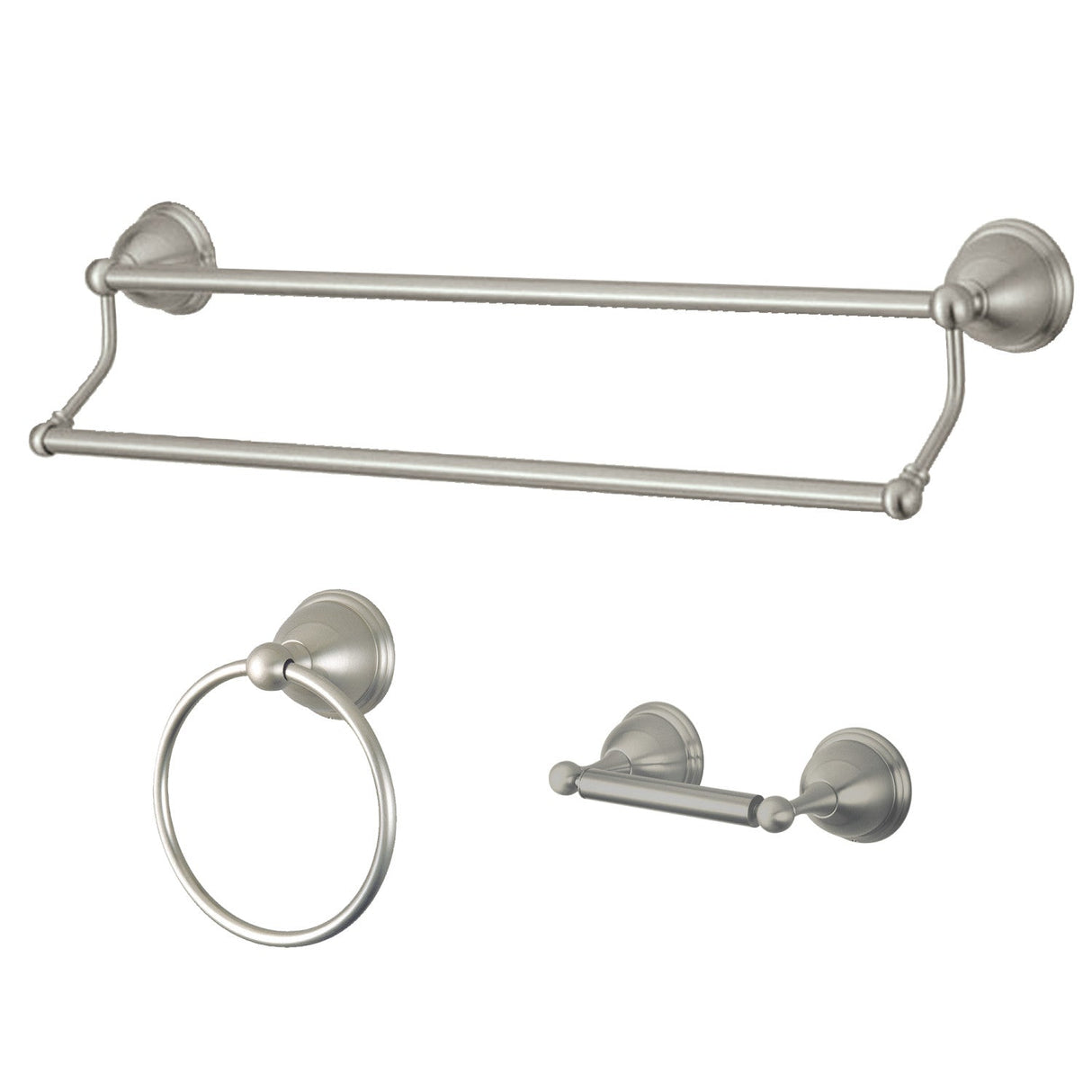 Restoration BAK396348SN 3-Piece Bathroom Hardware Set, Brushed Nickel
