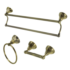 Metropolitan BAK4181348AB 3-Piece Bathroom Hardware Set, Antique Brass