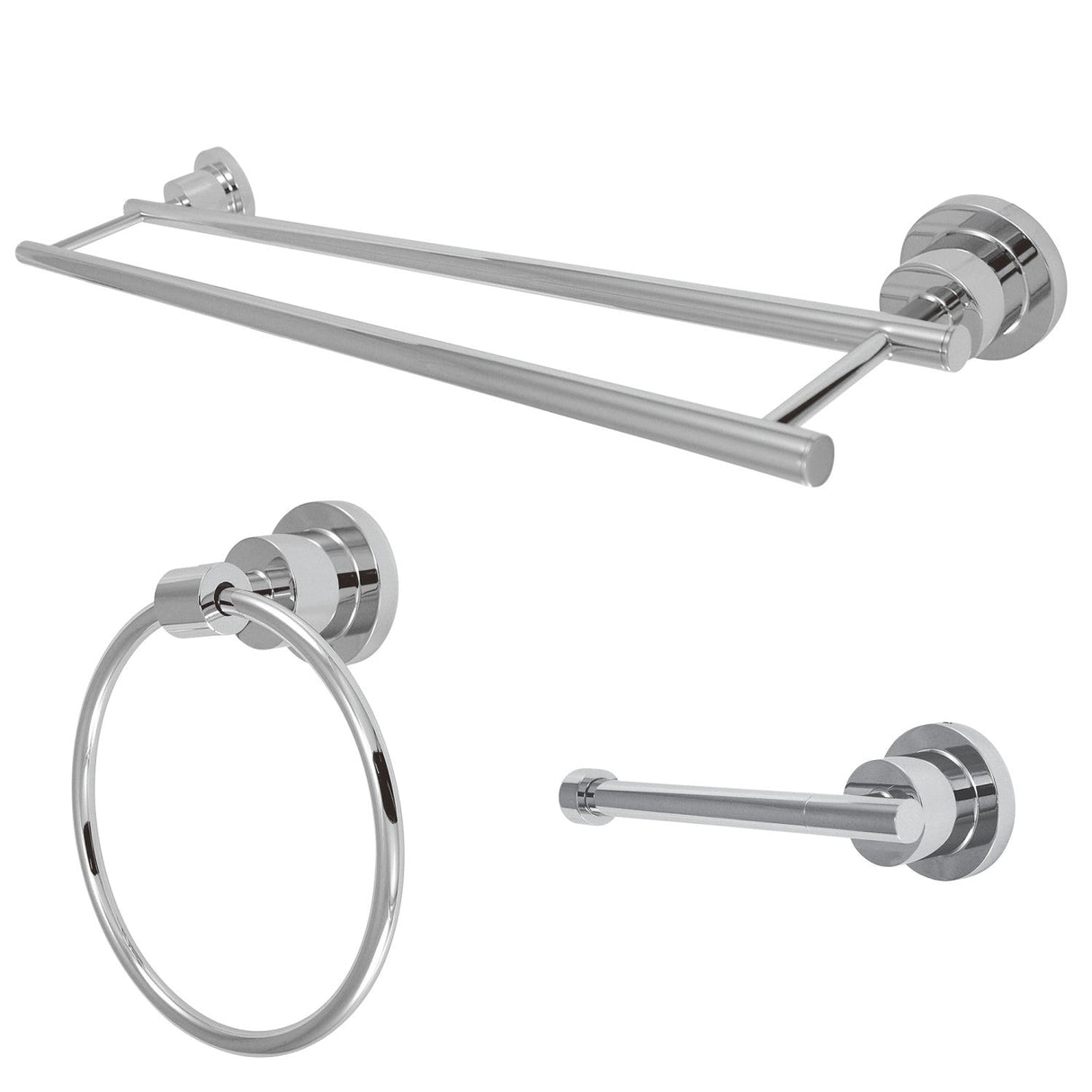 Concord BAK821348C 3-Piece Bathroom Hardware Set, Polished Chrome