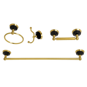 Water Onyx BAK9111478BB 4-Piece Bathroom Hardware Set, Brushed Brass