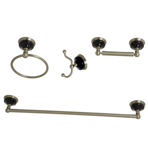 Water Onyx BAK9111478BN 4-Piece Bathroom Hardware Set, Brushed Nickel