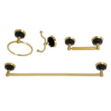 Water Onyx BAK9112478BB 4-Piece Bathroom Hardware Set, Brushed Brass