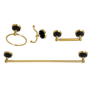Water Onyx BAK9112478BB 4-Piece Bathroom Hardware Set, Brushed Brass