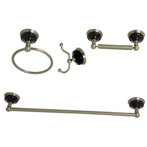 Water Onyx BAK9112478BN 4-Piece Bathroom Hardware Set, Brushed Nickel
