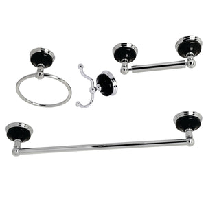 Water Onyx BAK9112478C 4-Piece Bathroom Hardware Set, Polished Chrome