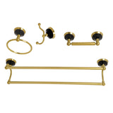 Water Onyx BAK9113478BB 4-Piece Bathroom Hardware Set, Brushed Brass