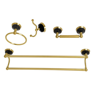 Water Onyx BAK9113478BB 4-Piece Bathroom Hardware Set, Brushed Brass