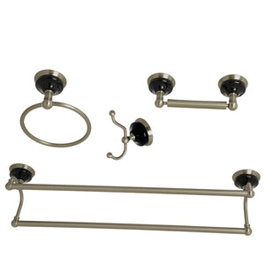 Water Onyx BAK9113478BN 4-Piece Bathroom Hardware Set, Brushed Nickel