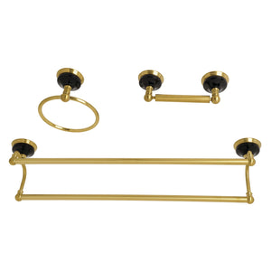 Water Onyx BAK911348BB 3-Piece Bathroom Hardware Set, Brushed Brass