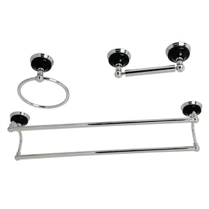 Water Onyx BAK911348C 3-Piece Bathroom Hardware Set, Polished Chrome