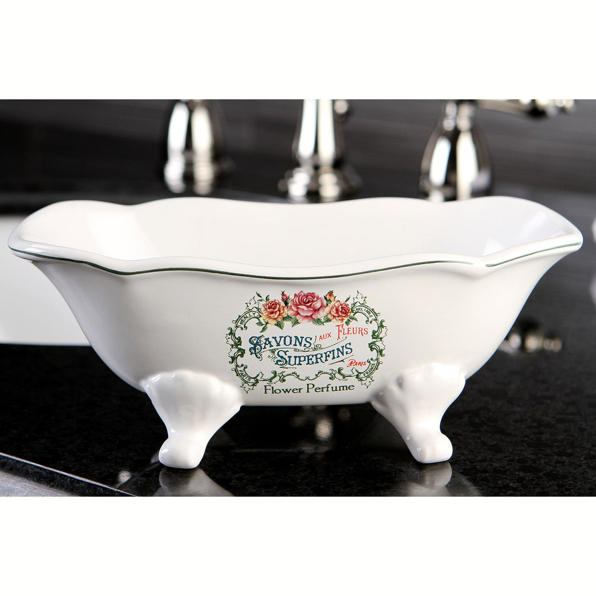 Savons Superfins BATUBFLW 7-9/16-Inch Mini Tub, White
