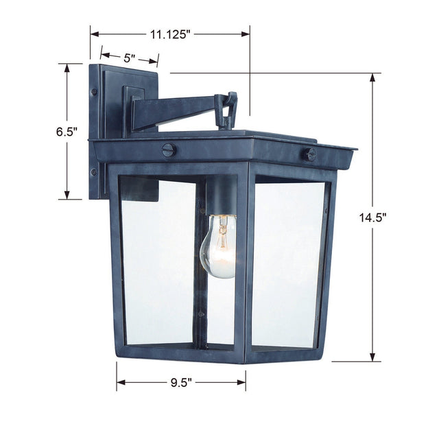Belmont 1 Light Graphite Outdoor Sconce BEL-A8062-GE