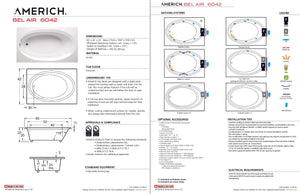 Americh BE6042TA2-BI Bel Air 6042 - Tub Only / Airbath 2 - Biscuit