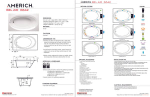 Americh BE6642TA2-BI Bel Air 6642 - Tub Only / Airbath 2 - Biscuit